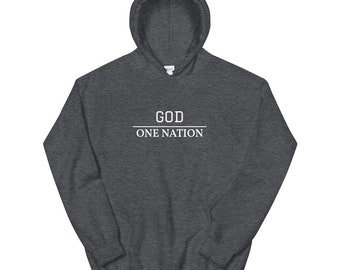 One Nation Under God Unisex Hoodie- American Pride, Patriotic Gift, Freedom Shirt, Sweatshirt for Men, Pledge of Allegiance