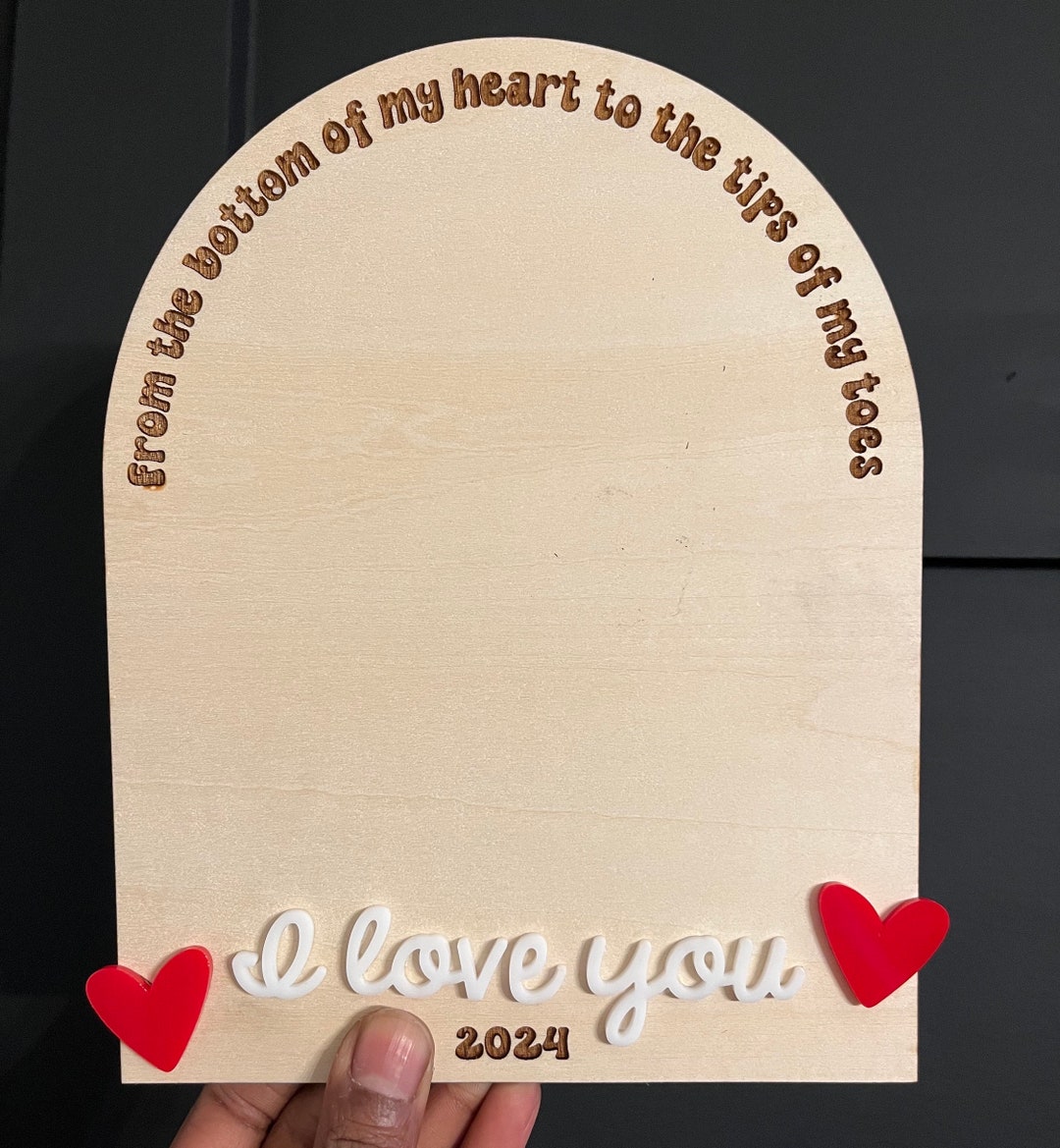 Babys First Valentines Day Footprint - Etsy