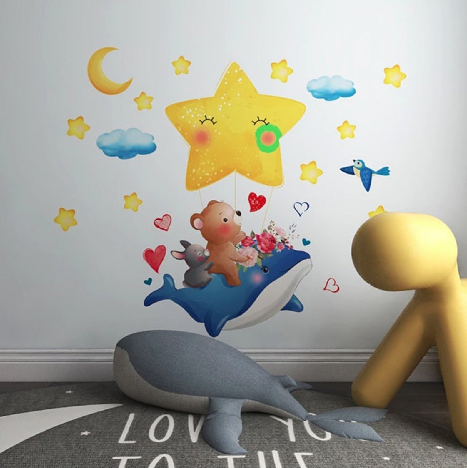  Glow  in the dark  Wall Sticker Art Deco Kids Wall Sticker 