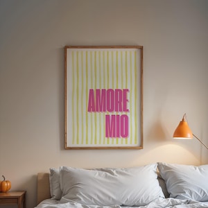 Amore Mio Poster: Funky Italian Wall Art (Digital Download)