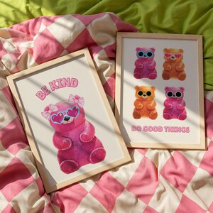 Gummibärstryckduo: Funky barnrumsdekoration (digital nedladdning)