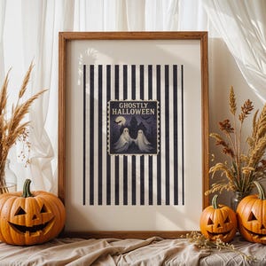 Vintage Halloween Ghost Poster: Spooky Retro Wall Art (Digital Download)