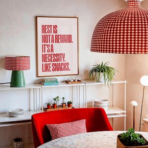 Funny Self Care Poster: Rest is Not a Reward, Mental Health Decor (Digital Download) image 6