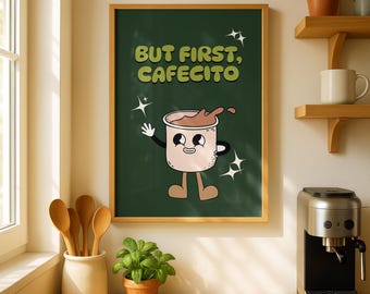 Póster de Cafecito: Arte retro del café español (Descarga digital)