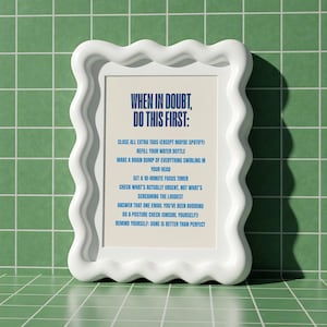 Pôster da lista de verificação para TDAH: Temporizador de foco, impressão de estudo e trabalho (download digital)