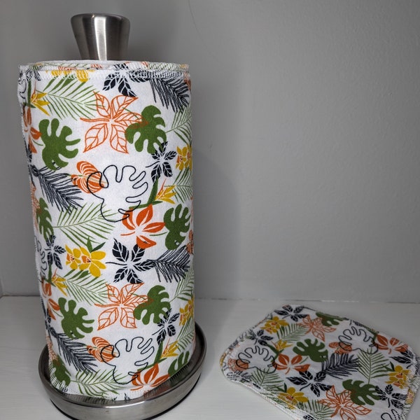 Siesta packed flowers paper(less) Towels/Napkins, environmentally/eco-friendly, washable, reusable, handmade in USA
