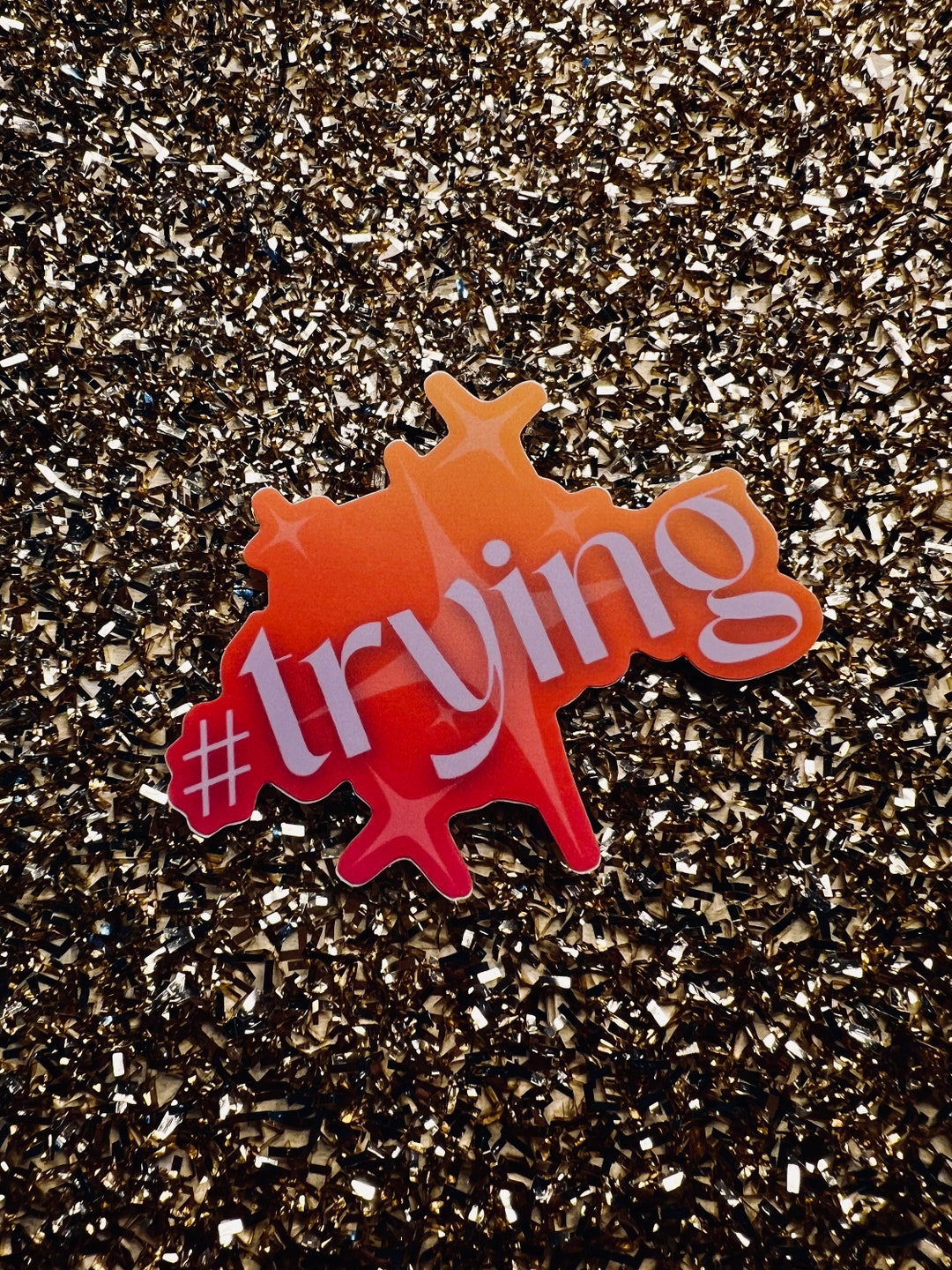 Trying Support Sticker Ombre Vinyl Sticker - #trying - Etsy