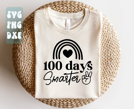 100 Days Smarter SVG,100 Days of School SVG,Teacher svg,School shirt svg,Kid's shirt svg,100th Days of School cut file
