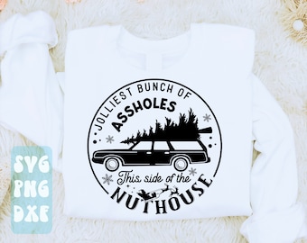 Jolliest Bunch of Assholes SVG, Jolliest Bunch of Assholes PNG, Christmas Shirt svg, Funny Christmas svg