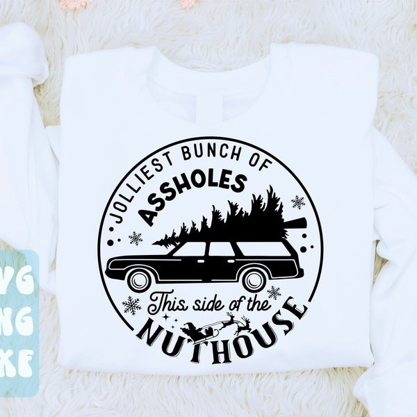 Jolliest Bunch of Assholes SVG, Jolliest Bunch of Assholes PNG, Christmas Shirt svg, Funny Christmas svg