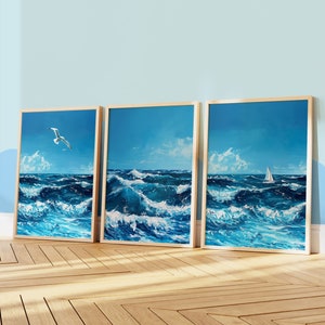 Blue Ocean Wall Art - Digital Seascape Prints