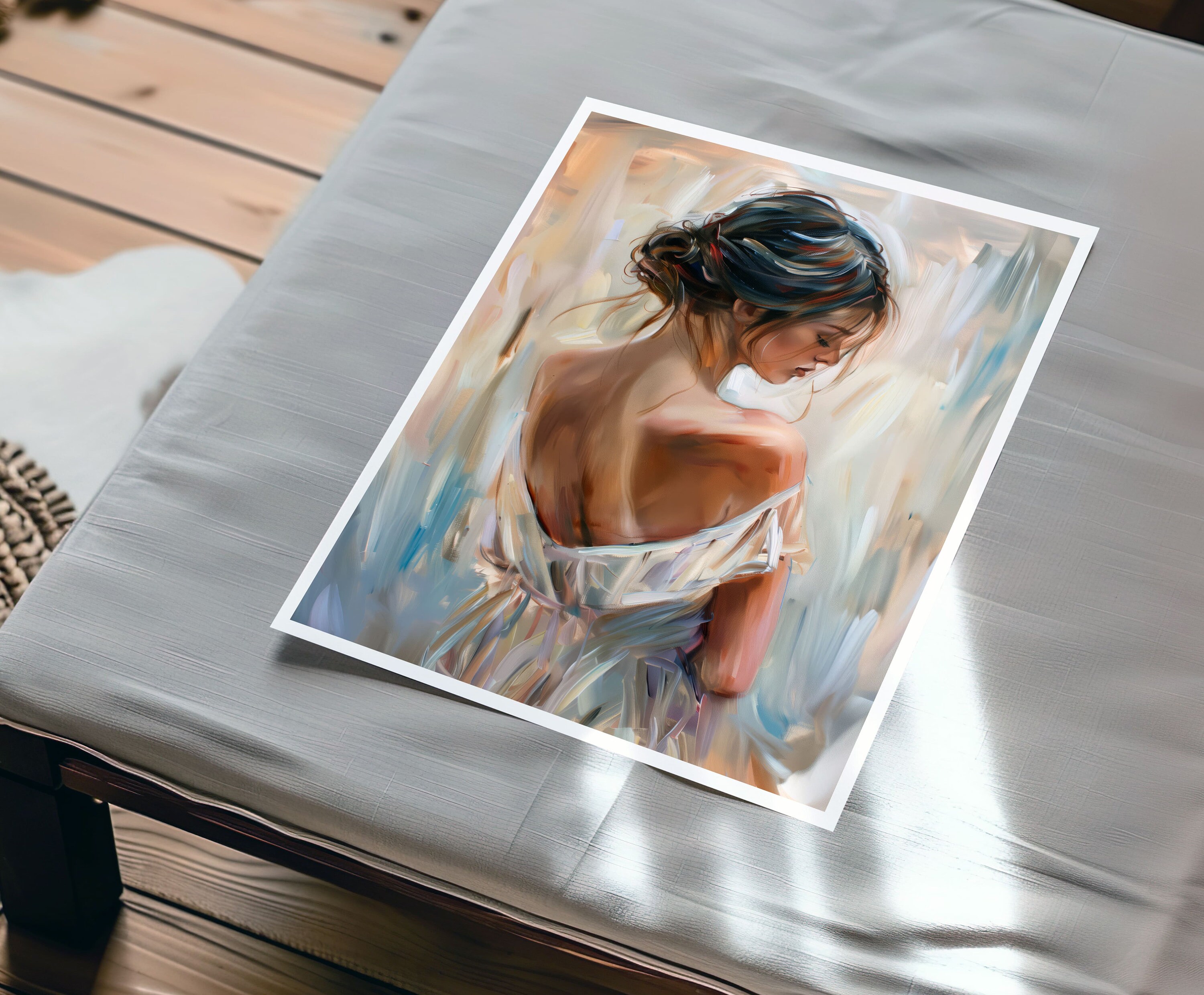 Soft Abstract Woman Portrait | Digital Art Print | Feminine Wall Art ...