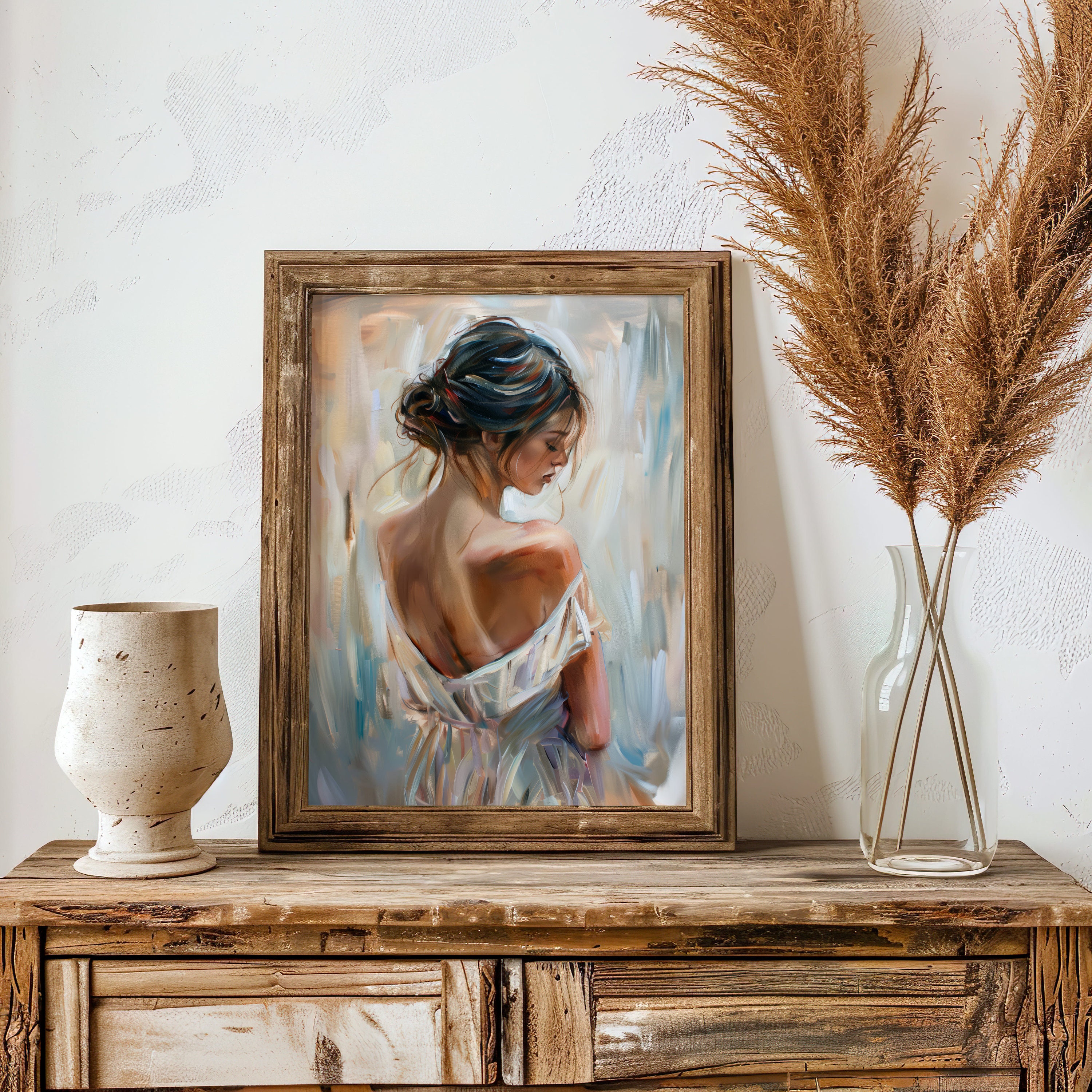 Soft Abstract Woman Portrait | Digital Art Print | Feminine Wall Art ...