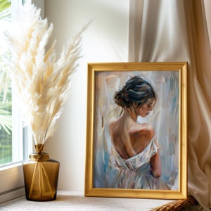 Soft Abstract Woman Portrait | Digital Art Print | Feminine Wall Art ...