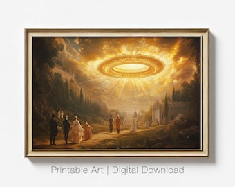Victorian Fantasy Wall Art Print, Vintage Sci-Fi Poster, Cottagecore Decor, Historical Printable, Surrealism Frame Art TV, Digital Download