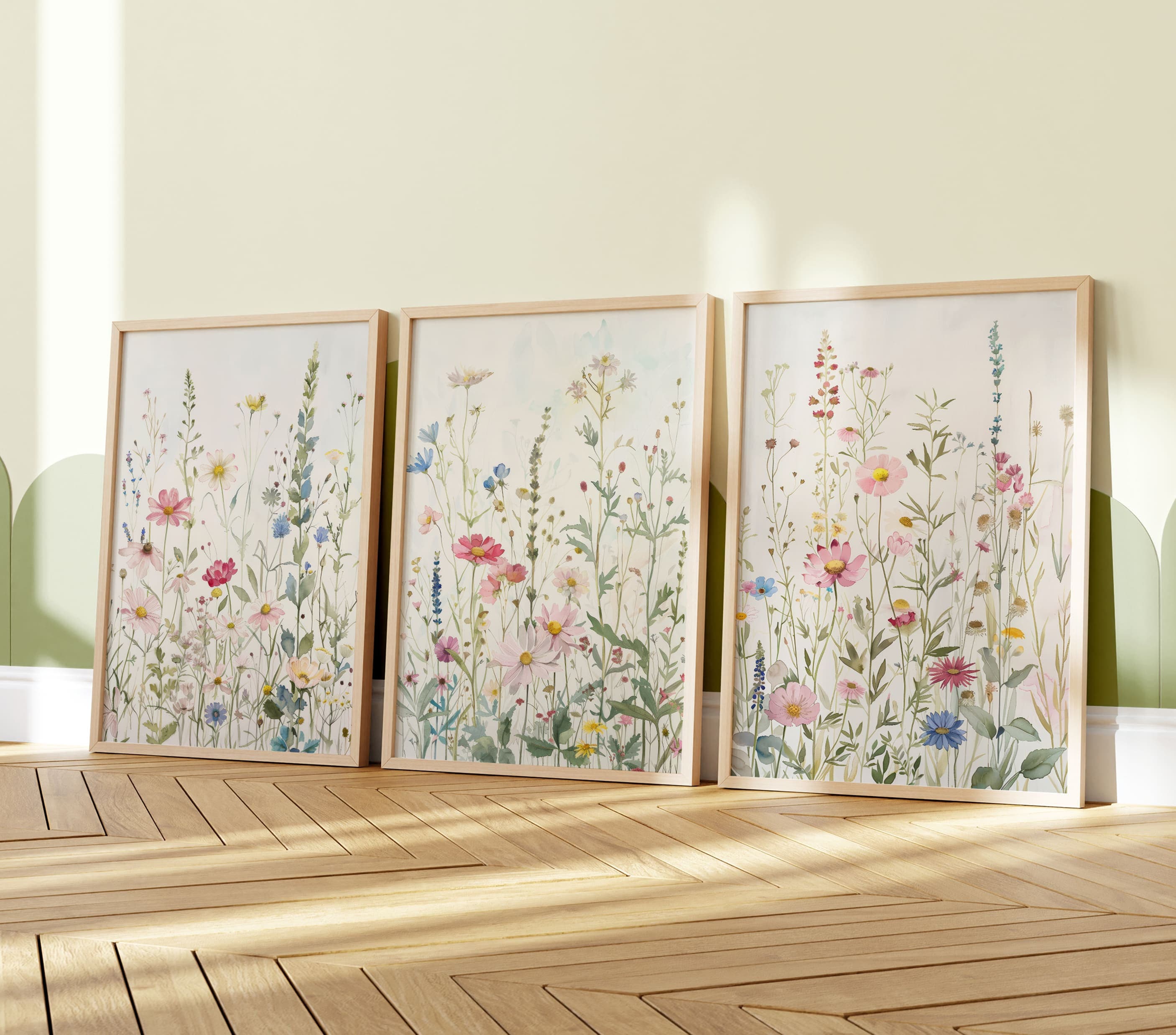 Wildflower Watercolor Print | Digital Floral Wall Art - Etsy