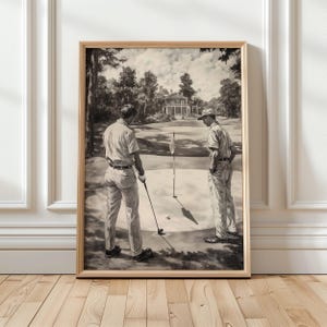 Vintage Golf Print | Golf Course Wall Art | Retro Golf Poster | Golf Decor for Home | Gift for Golfer | Printable Wall Art