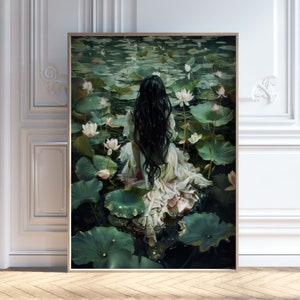 Nymph Art Print | Victorian Dark Academia | Gothic Cottagecore Wall Decor | Digital Download | Victorian Artwork