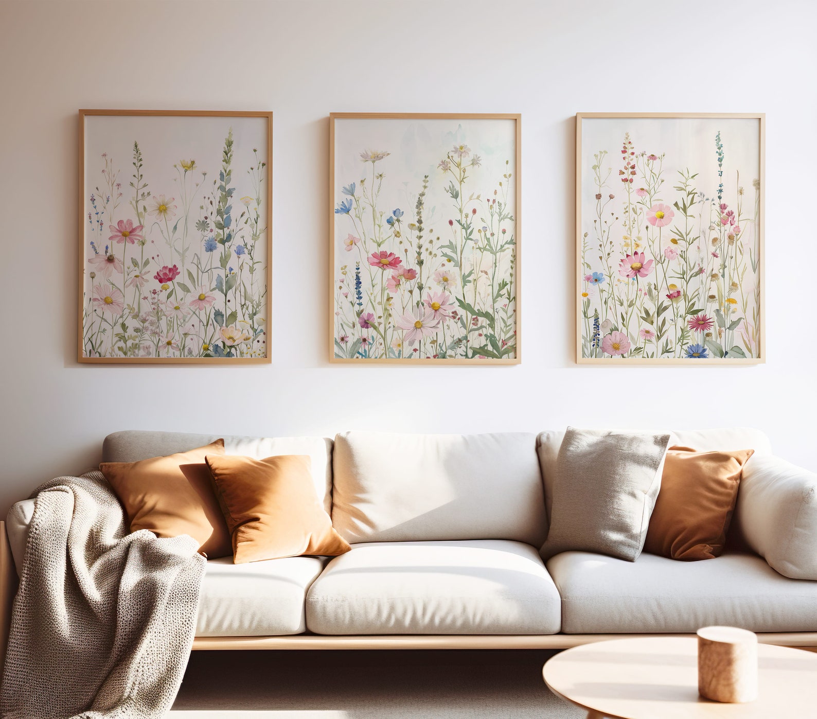Wildflower Watercolor Print | Digital Floral Wall Art - Etsy