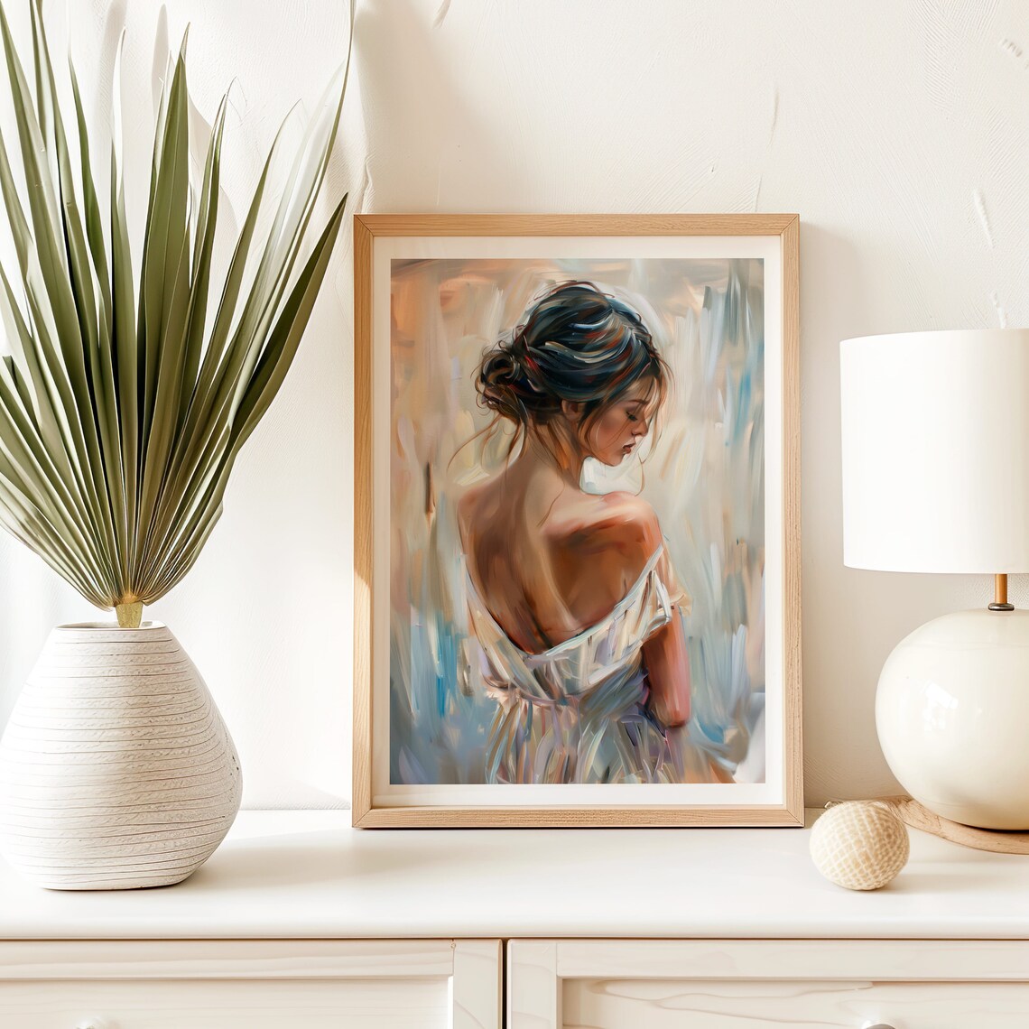 Soft Abstract Woman Portrait | Digital Art Print | Feminine Wall Art ...