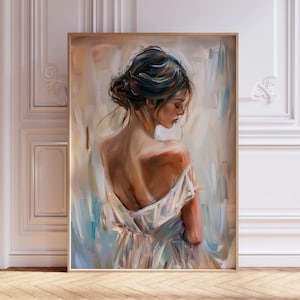 Soft Abstract Woman Portrait | Digital Art Print | Feminine Wall Art | Modern Home Decor | Printable Art | Instant Download