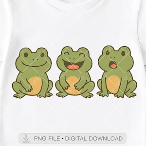Funny Frog PNG, Retro Frog, Cute Frog Design, Kawaii Frog, Cartoon Frog Png, Green Frog, Frog For Kids, Vintage Frog Digital Download