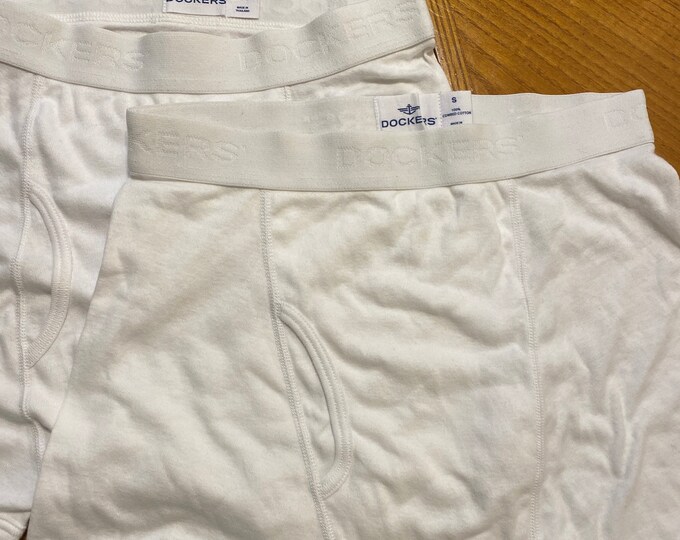 DOCKERS vintage two pak white boxer briefs