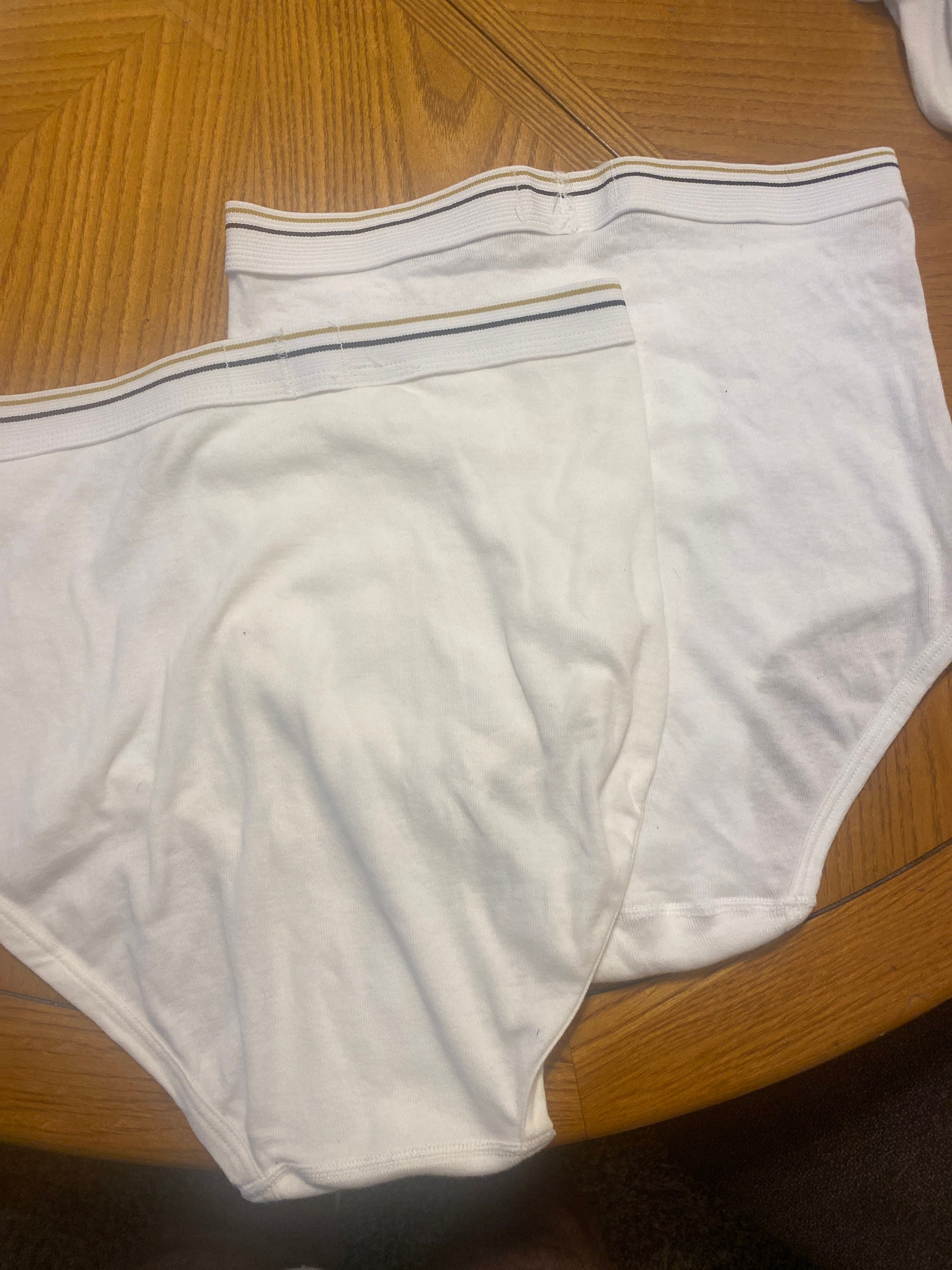 STAFFORD two pak vintage white briefs | Etsy