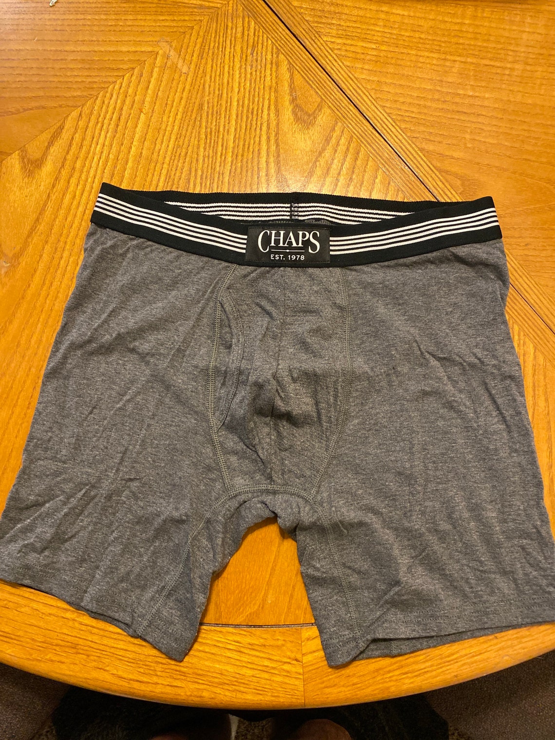 CHAPS brand grey cotton stretch boxer brief Etsy