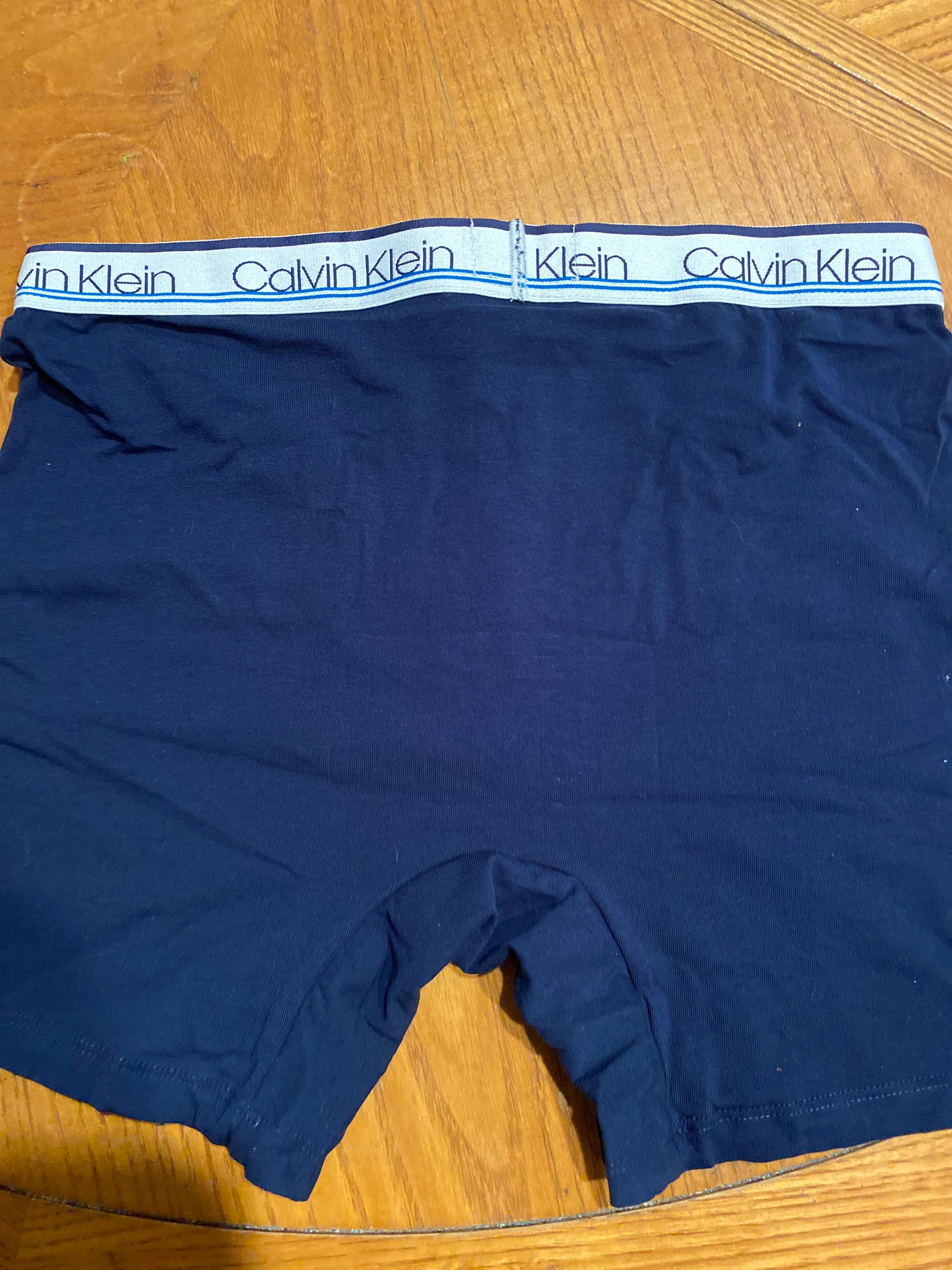 CALVIN KLEIN blue cotton stretch boxer brief | Etsy