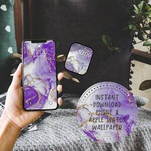 Agate alcohol ink glitter digital phone and Apple Watch wallpaper background plus FREE alternative wallpapers
