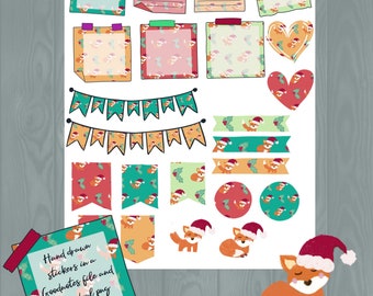 Christmas Digital planner stickers, Precropped Goodnotes stickers, Christmas goodnotes stickers, christmas digital stickers iPad stickers