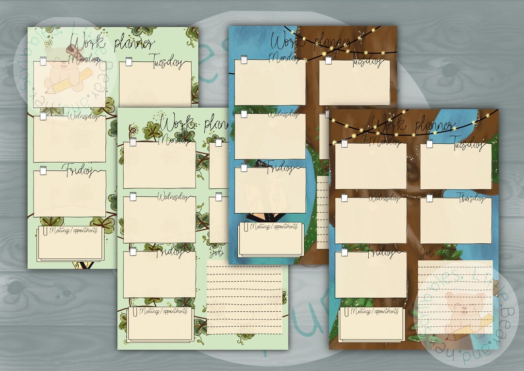 PDF A4 Printable Weekly Planner - Enchanted Forest Printable and ...