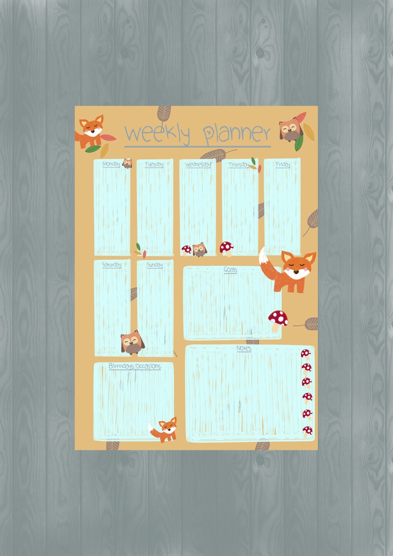 Printable Weekly Planner - Autumn/fall Digital Planner Goodnotes - Etsy