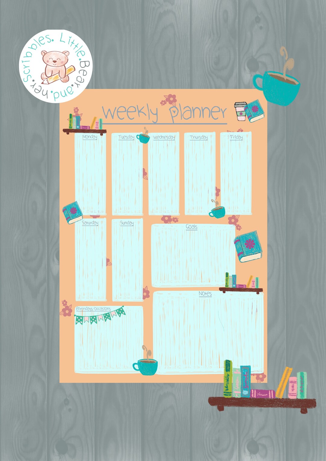 Printable Weekly Planner ,digital Planner Page, Goodnotes Planner Page ...