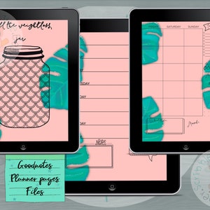 Precropped Tropical paradise digitale planner pagina&#39;s stickers - voorgecropped goodnotes bestand