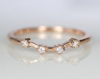 14k Gold Aries Zodiac Ring with Diamonds, Horoscope Jewelry - Personalized Gift