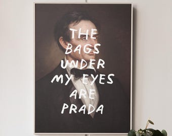 Lámina con cita divertida, arte mural con cita de moda, descarga digital de tipografía, decoración femenina para dormitorio, decoración elegante para oficina, arte mural de moda