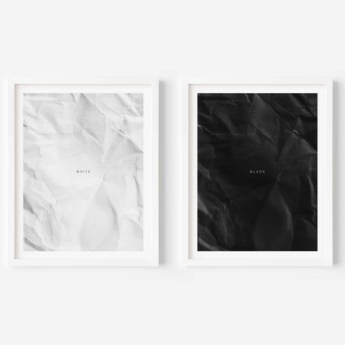Digital PRINTS Set of 2 Wall Art Black and White Prints Etsy