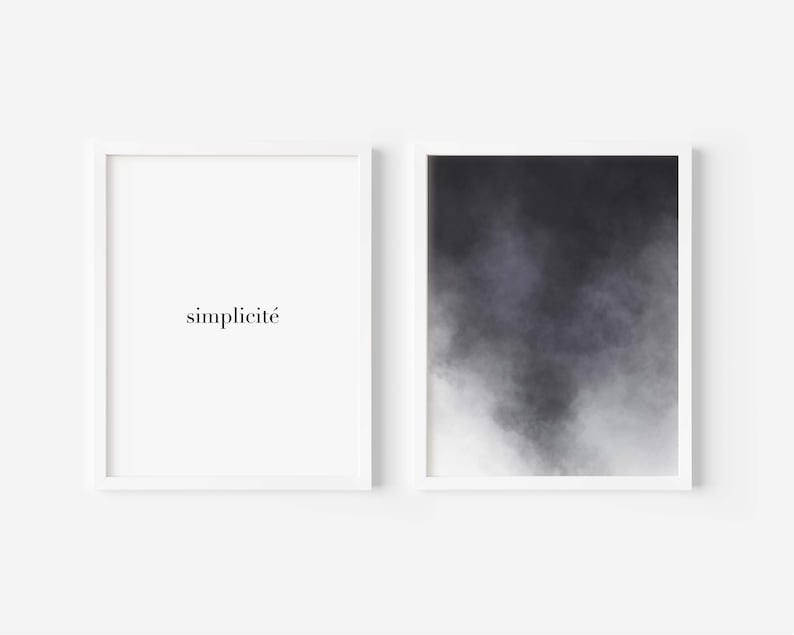 Set of 2 Prints, Abstract Watercolour Print, Minimalist Printable, Quote Print, Minimalist Abstract Art, Wall Art, Quote Art Printable