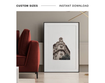 Impresión fotográfica de París, decoración de arte de pared vintage, impresión de arte digital, decoración de pared moderna, arte de pared de arquitectura, fotografía de la ciudad, arte de arquitectura