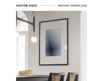 Paleta de colores gris azul Impresión de arte abstracto, vibrante decoración de pared contemporánea, pared de acento azul, decoración moderna del hogar, impresión digital minimalista