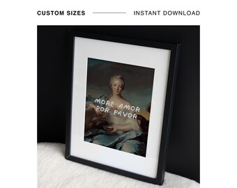 Amor tipografía preppy impresión de pared, cartel de cita de amor, arte de galería ecléctica, decoración elegante del hogar, arte de amor propio de moda, impresión estética de niña