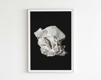 Lámina abstracta en blanco y negro, arte mural monocromático, póster minimalista moderno, descarga digital contemporánea, decoración para sala de estar.