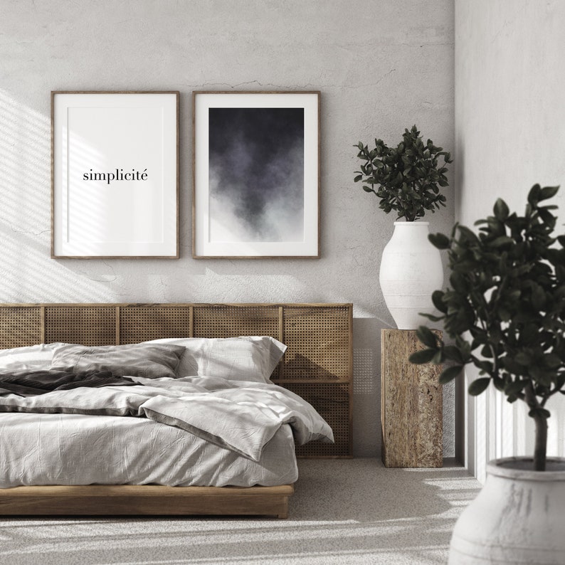 Set of 2 Prints, Abstract Watercolour Print, Minimalist Printable, Quote Print, Minimalist Abstract Art, Wall Art, Quote Art Printable