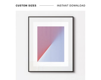 Impresión digital, impresión de arte colorido vibrante abstracto, decoración de pared contemporánea, arte de pared rosa, decoración moderna de la pared del hogar, impresión minimalista