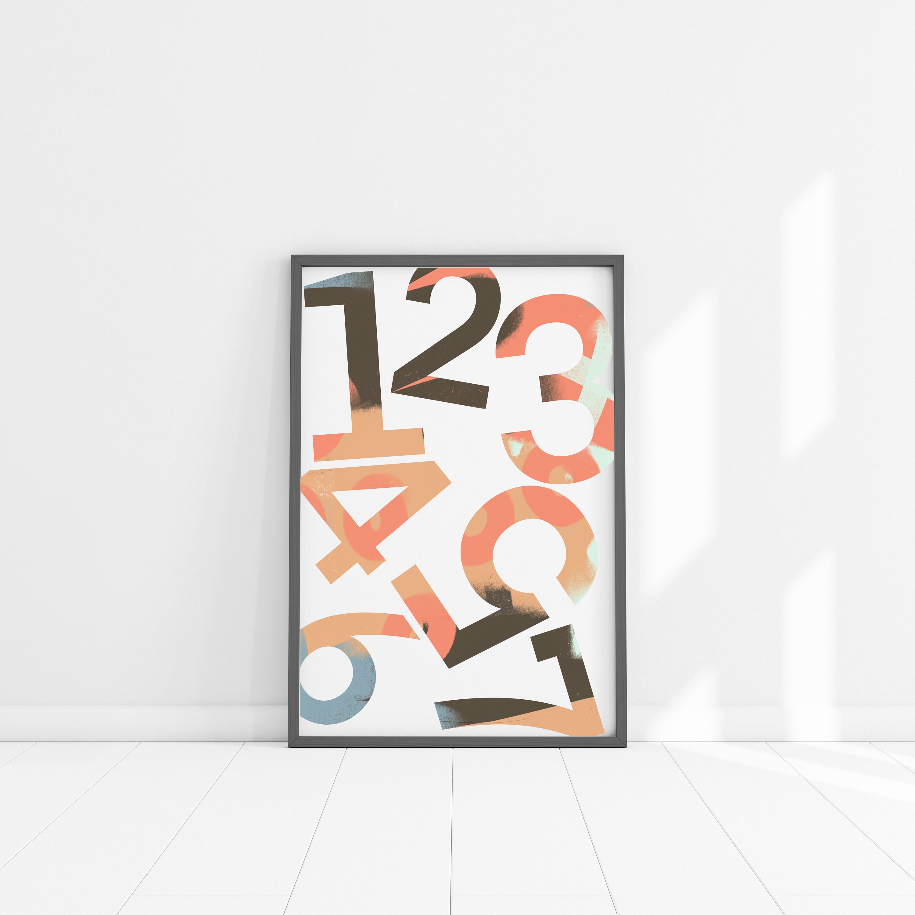 Kids Numbers Print Kids Print Art Nursery Decor Instant | Etsy