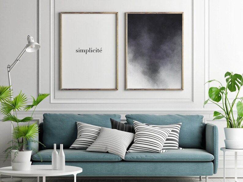 Set of 2 Prints, Abstract Watercolour Print, Minimalist Printable, Quote Print, Minimalist Abstract Art, Wall Art, Quote Art Printable