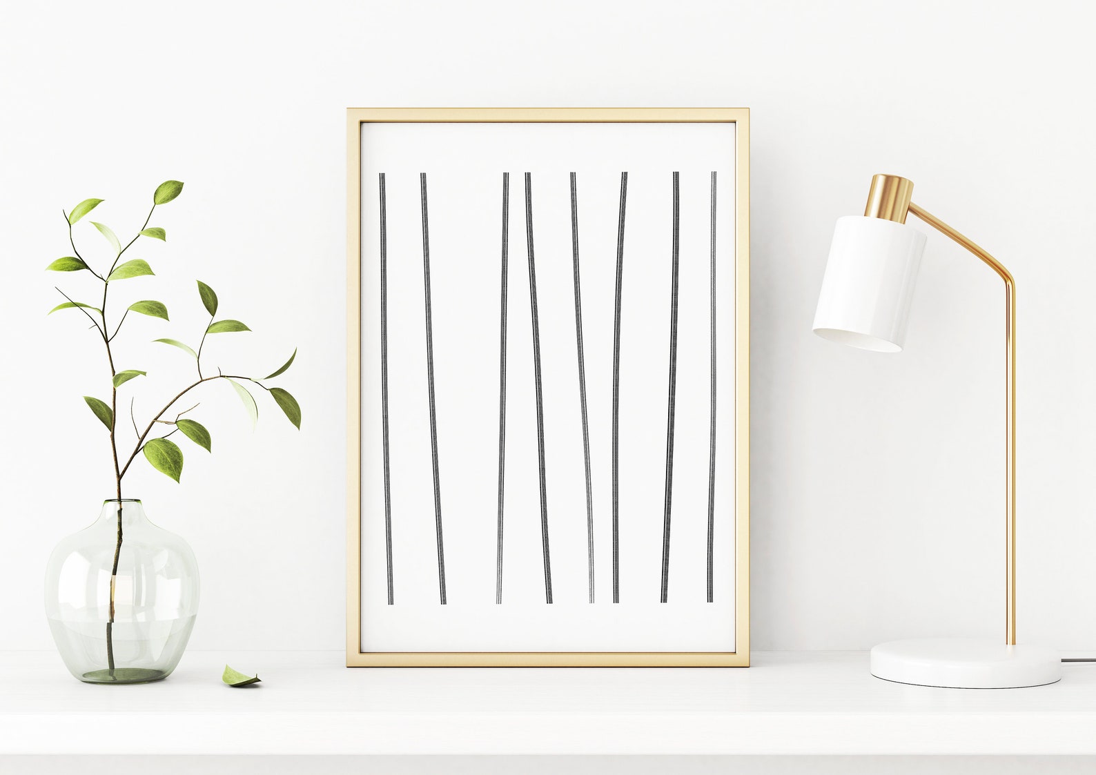 Vertical Lines Wall Art Abstract Art Print High Resolution Wall Decor