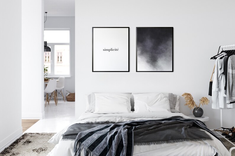 Set of 2 Prints, Abstract Watercolour Print, Minimalist Printable, Quote Print, Minimalist Abstract Art, Wall Art, Quote Art Printable